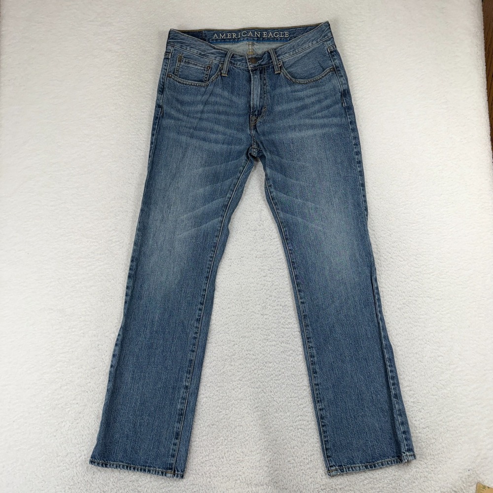 Vintage American Eagle Jeans Mens 31x32 (33x31) Blue Original Straight Denim Y2K